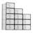 12 Black Clear Plastic Storage Boxes Stackable Shoe Organizers with Durable Lids-1582265580