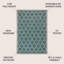 Tapis d'intérieur / extérieur bleu sarcelle / gris Hague-74074056