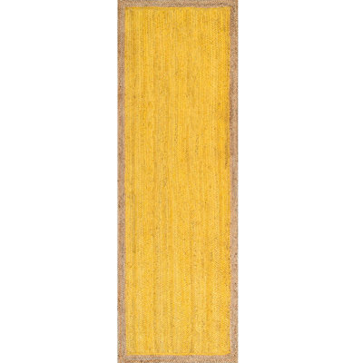 Tapis jaune en jute / sisal Wisser