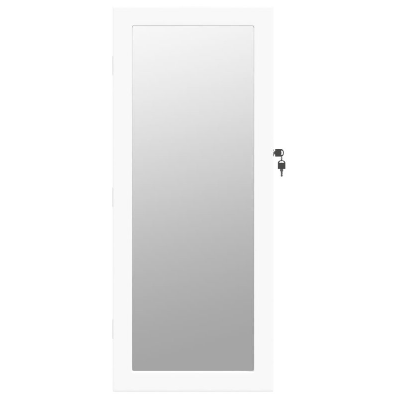 Mylesha Jewelry Armoire, 90cm H x 37.5cm W, White