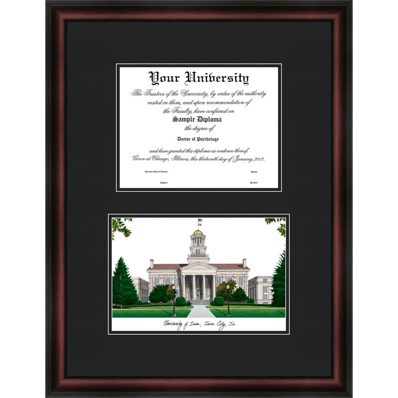 Cadre de diplôme de diplomate iowa hawkeyes NCAA