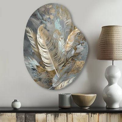 Niamh - art mural asymétrique en forme de poire Glam Feather