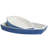 Garyville Wood Handmade Distressed Two Toned Boat Blue Decor Tray Set