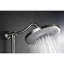 Combinaison de douche en nickel brossé avec pomme de douche à effet pluie de 10 po, douche à 4 mains, prise à glissière réglable et porte-savon avec cravate