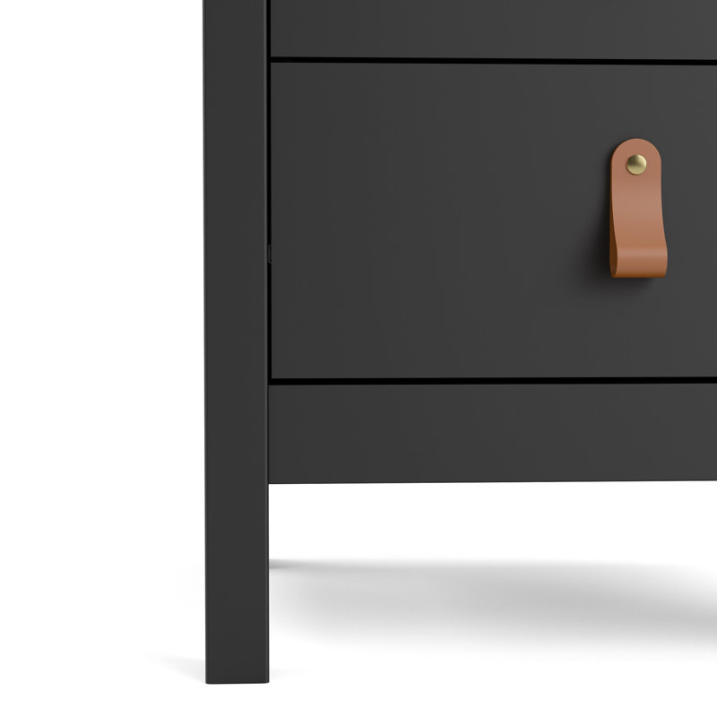 Besiana 43.6cm W Bedside Table, Black
