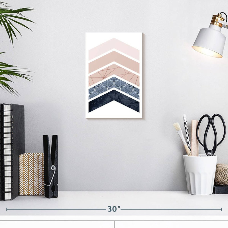 Avery Pink Navy I, 12" H x 8" W