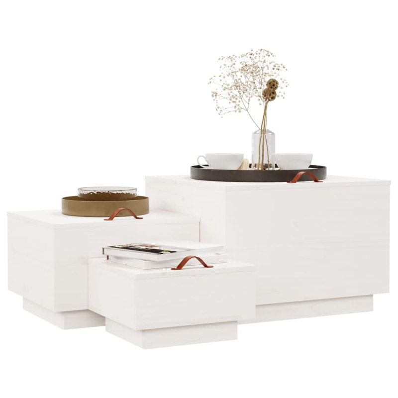 Ebern Designs Solid Wood Storage Tub & Tote, White