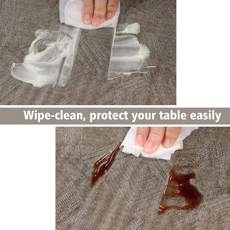 Vaillancourt Latitude Run® Vinyl Tablecloth, 78" x 55", Brown