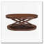 Table basse ovale en bois avec rangement ouvert-1771650611