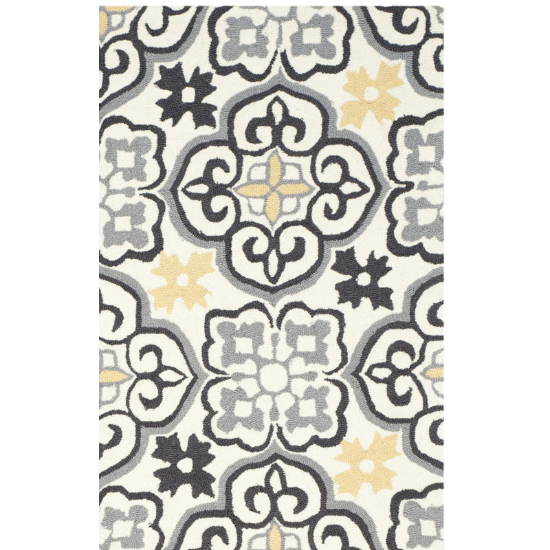 Dilpreet Hand Hooked Performance Geometric Rug, Runner 2'3" x 8'