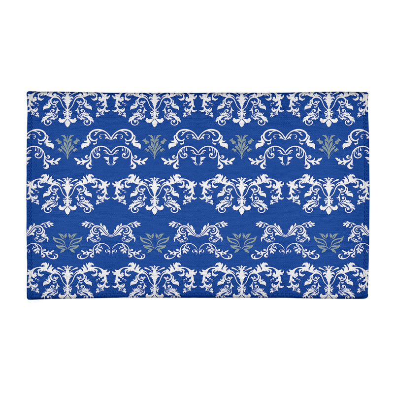 Damask Indoor Rug, Rectangle 2' x 3'