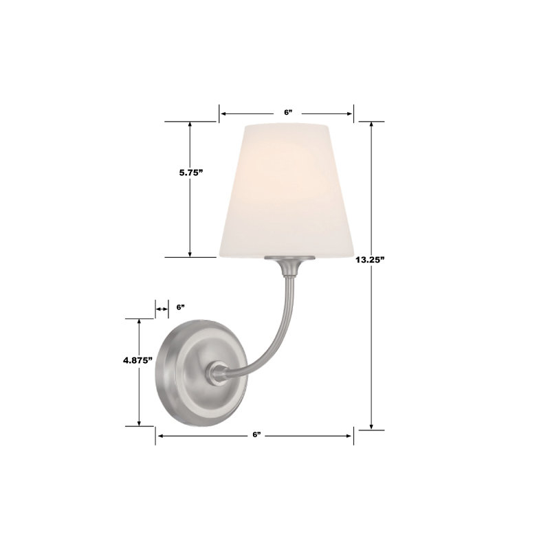Libby 1 - Light Armed Sconce, Brushed Nickel