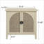 Armoires, armoire de rangement en rotin d'ingénierie à 2 portes avec tablettes réglables | Beige | Scandinave