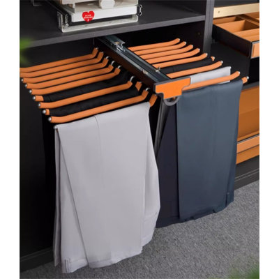 Maxhold Dual-Row Pull-Out Pants Rack