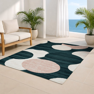 Watercolor Beige Indoor and Outdoor Area Rug