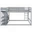 Lit superposé double avec échelle, glissade et tablettes, gris-1108355594