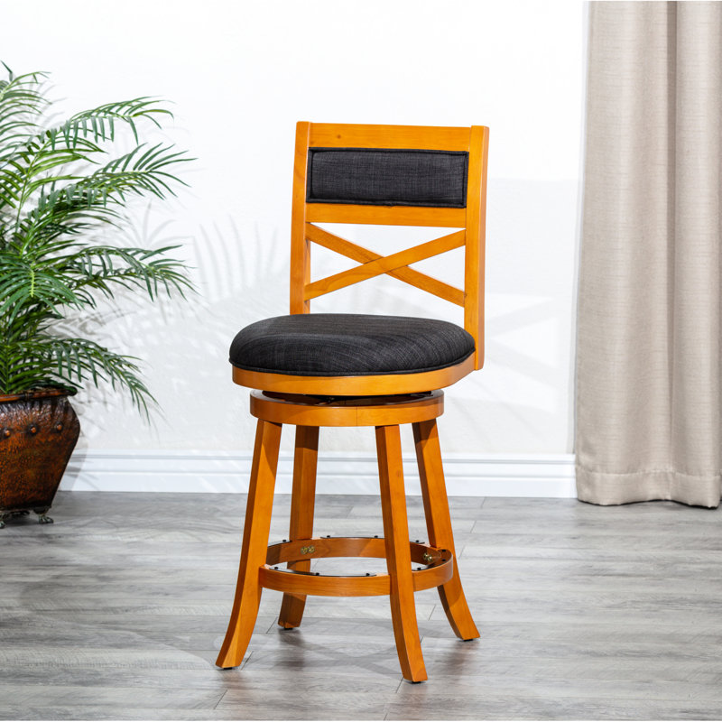 Tabouret pivotant à hauteur de comptoir, tissu et tabouret élégant, siège en tissu, siège confortable moderne, Naturel
