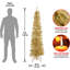 National Tree Company Champagne Gold Tinsel Tree-1129618725