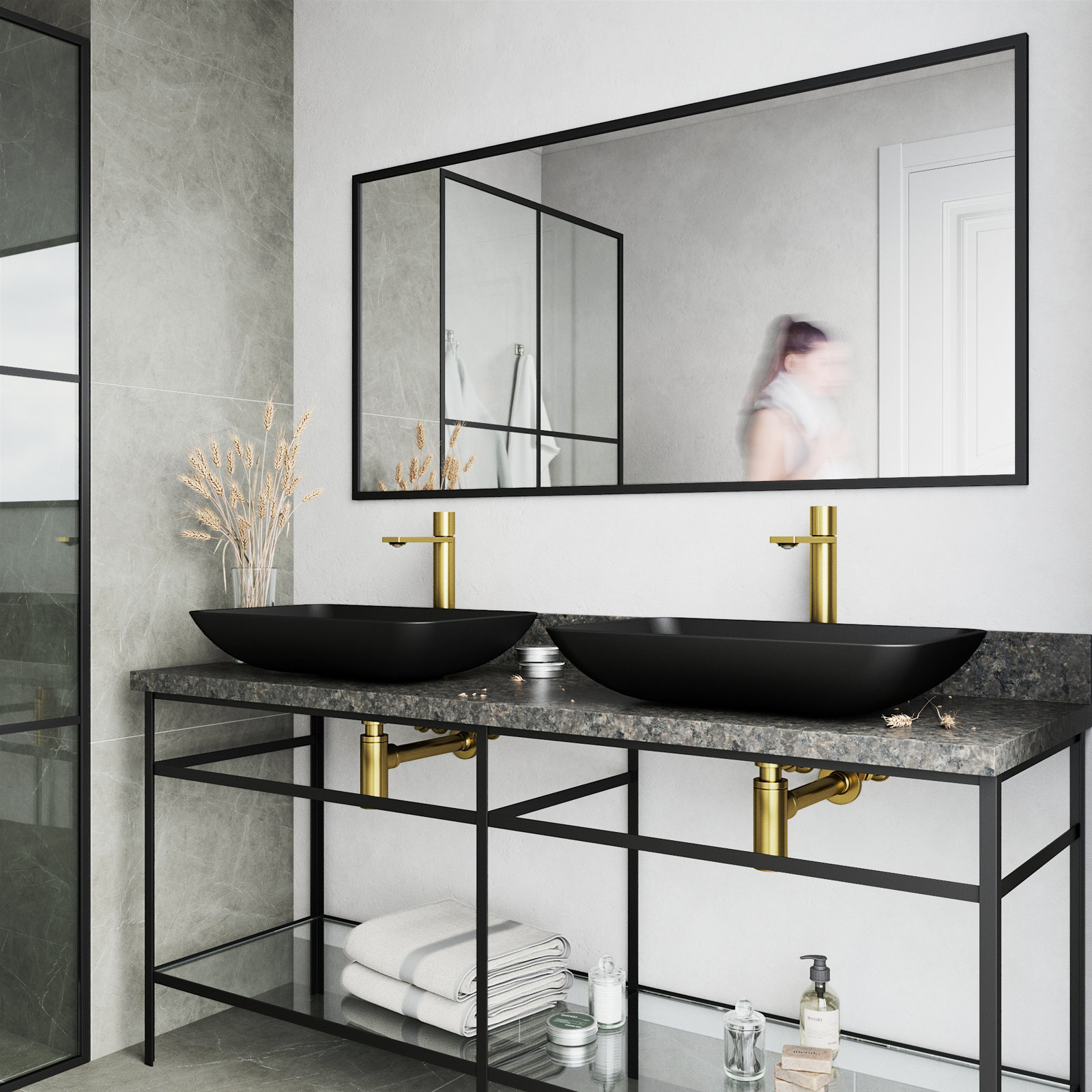 Gotham Vessel Bathroom Faucet, Matte Gold