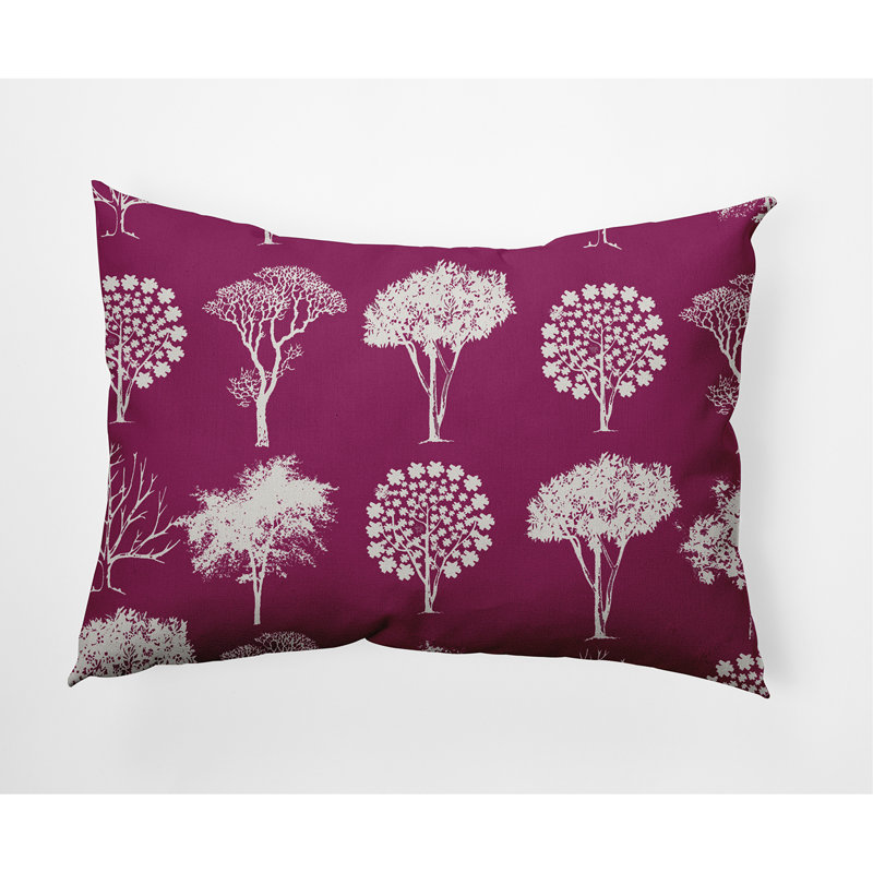 Coussin intérieur / extérieur Field Of Trees, Vieux rose