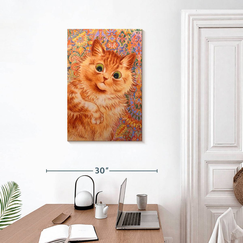 Chat roux 1931, H 30 po x l 20 po