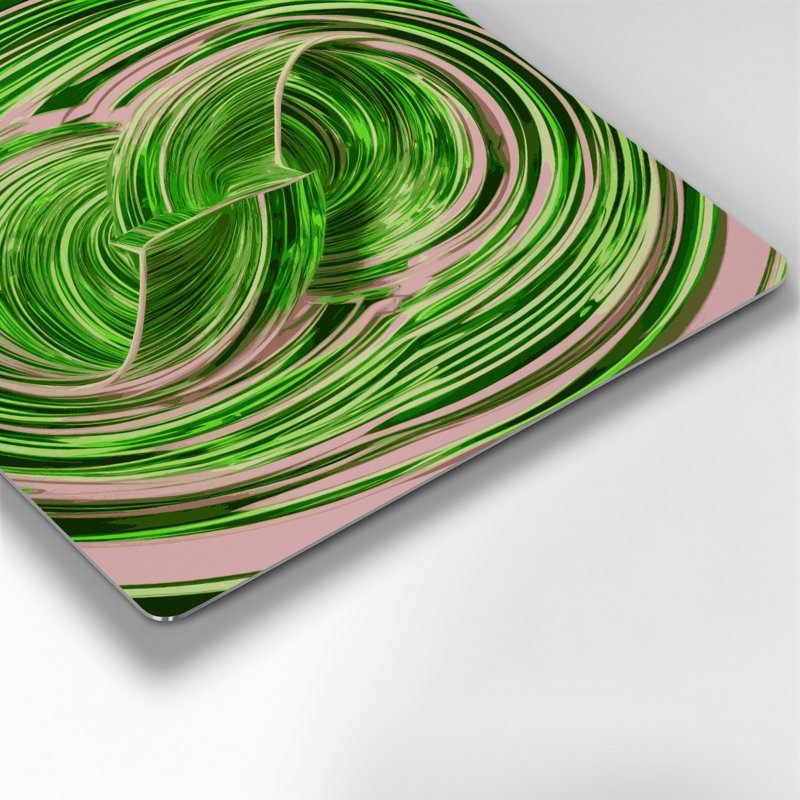 Op Art 64 Green Metal Wall Art