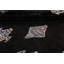 Tapis noir / beige en laine noué à la main de conception unique 8 pi 9 po x 11 pi 9 po New Age