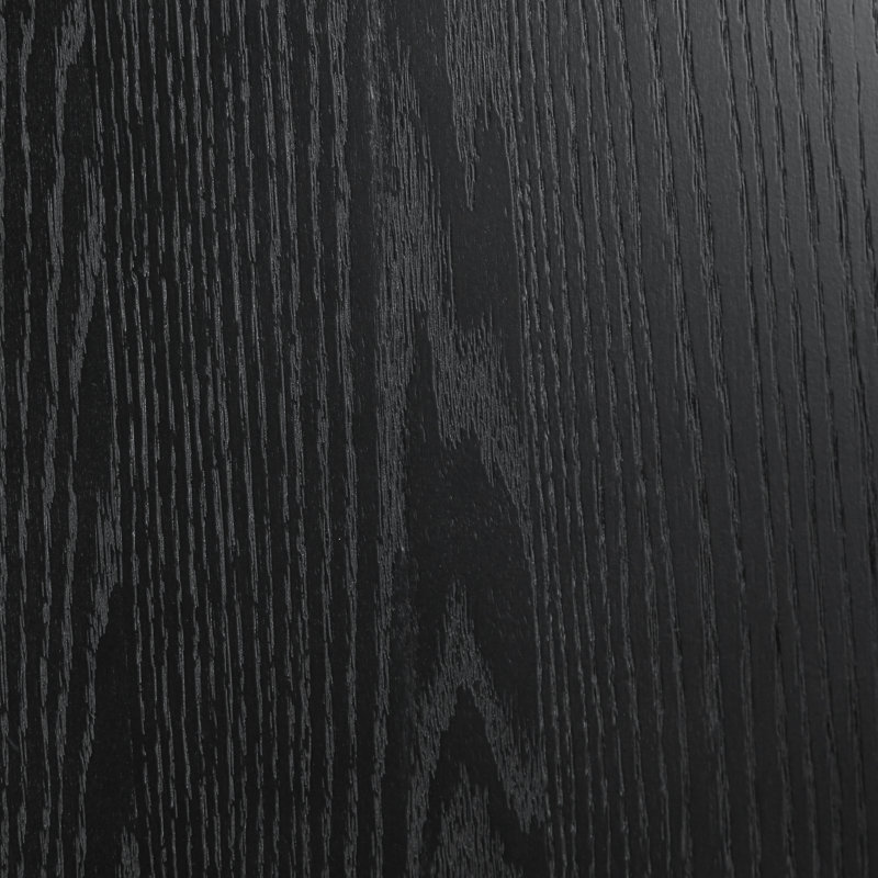 Table de salle à manger ovale en bois massif 67 po Hankins, Noir