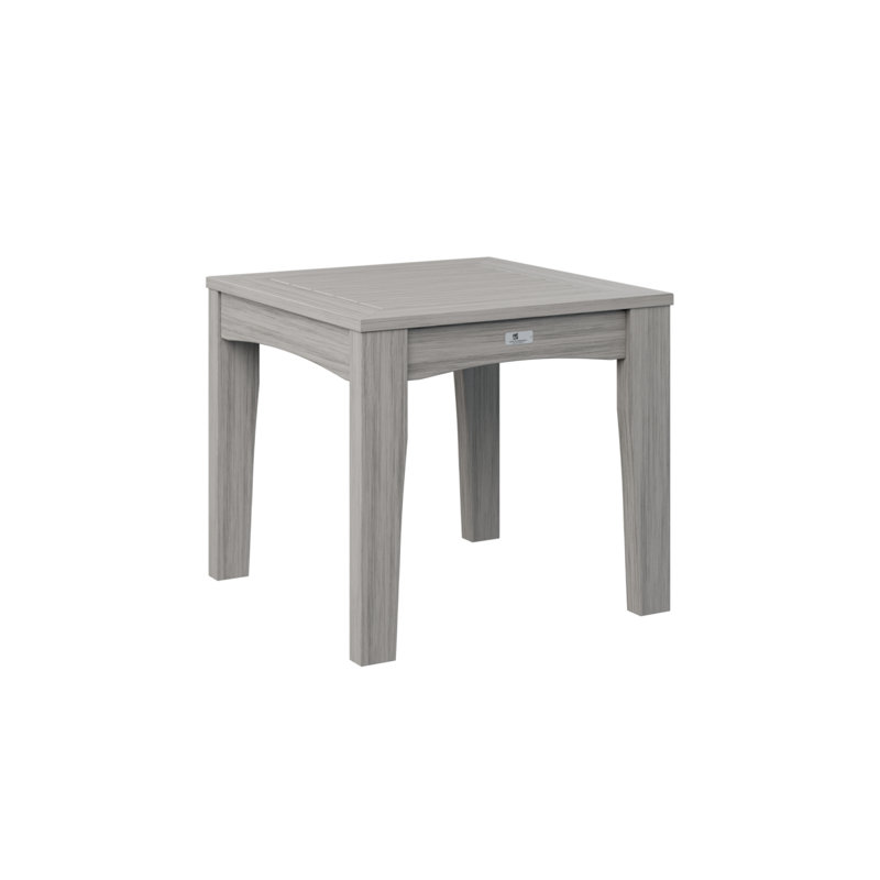 Classic Terrace Outdoor Square End Table, Driftwood Gray