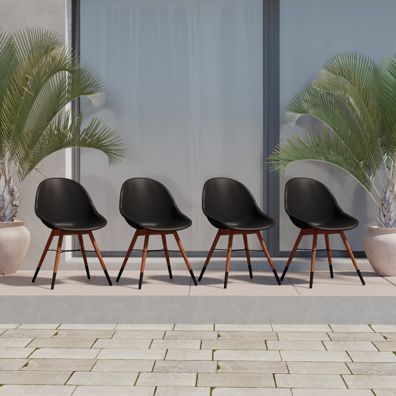 Alyisa Plastic Outdoor Dining Side Chair
