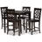Baxton Studio Nicolette Modern and Contemporary Transitional Dark Brown Finished Wood 5-Piece Pub Set-829941990