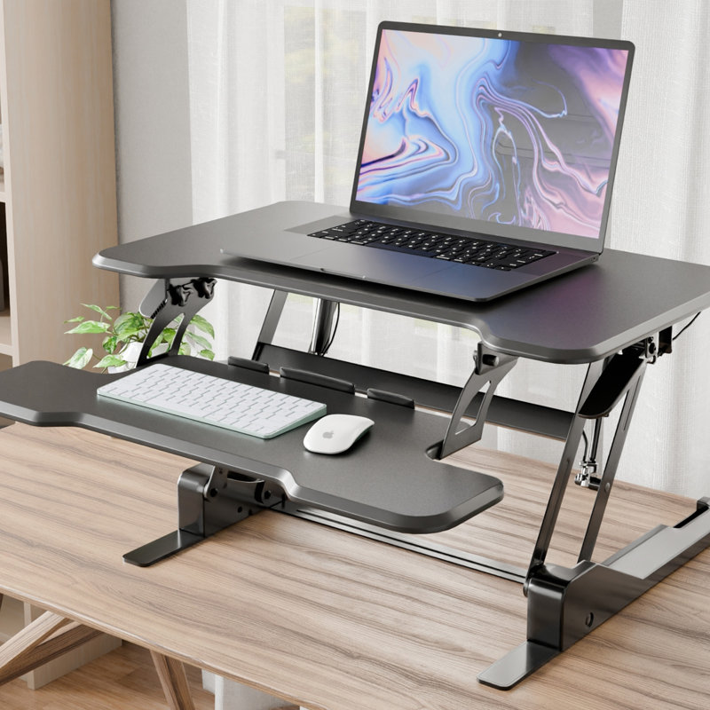 Convertisseur de bureau rectangulaire à hauteur ajustable l 30 po Mount-It, Noir