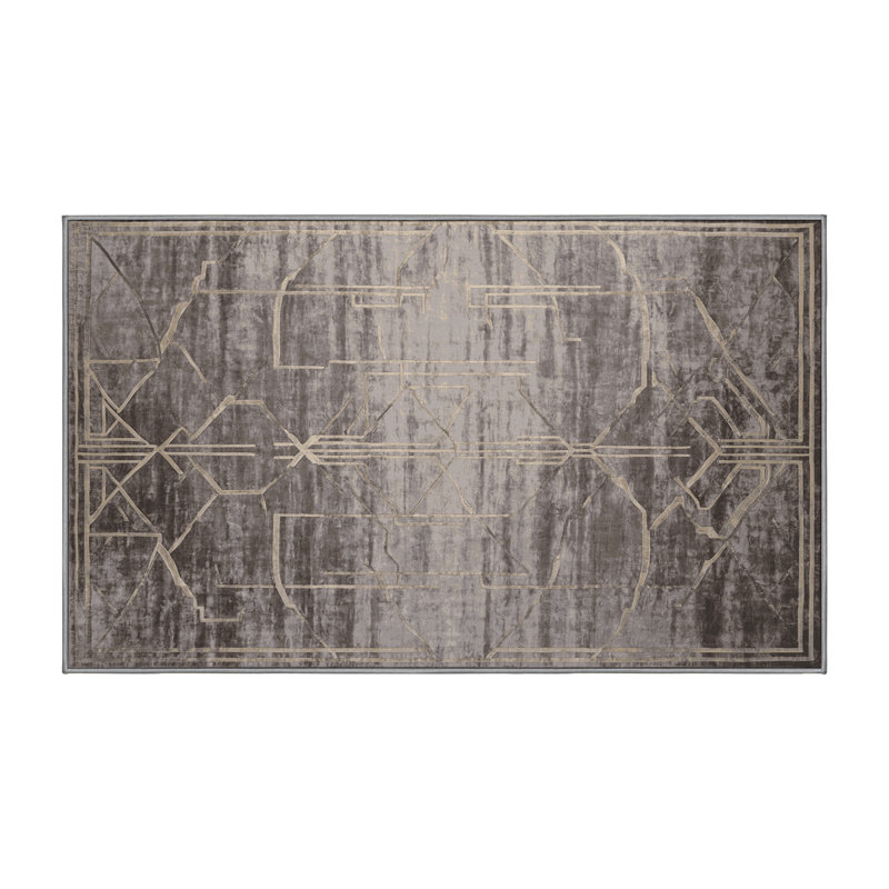 Machine Washable Gray Area Rug