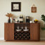 Armoire incurvée moderne avec rangement multifonctionnel et rangement pour le vin