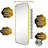 Adasu 40'' H X 20'' W Brushed Gold Recessed and Surface Mount Medicine Cabinet Mirror-507105954