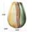 Northcrest Glass Ombre Decorative Multi Colored Vase with Pink Textured Stripe Details-98716353