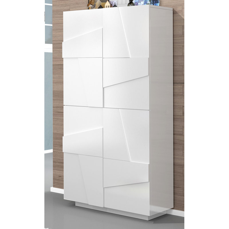 Shoe Rack, Glossy White