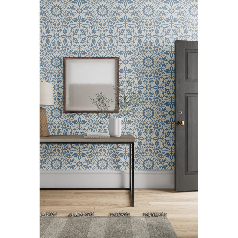 St James Ceiling Wallpaper, China Blue