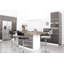 Upholstered Counter Stool with Metal Frame-1391162378