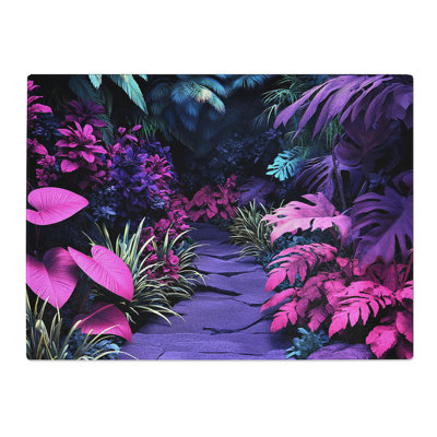 Jungle Design  Glass Chopping Board