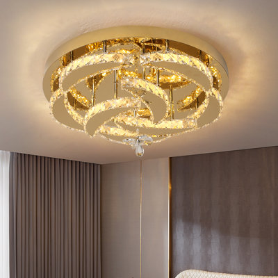 Lustre à DEL à 8 lumières avec accents de cristal à 8 lumières Jooyoung