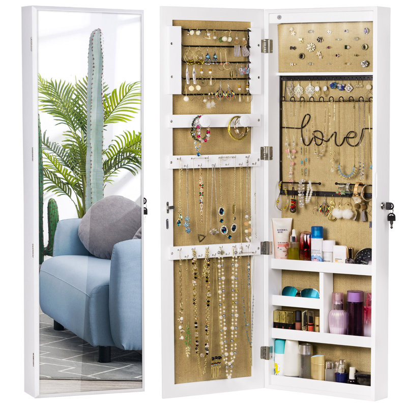 Armoire pour bijoux avec miroir Mevon