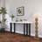 Geometric Design Console Table With Solid Pine Legs-465074592