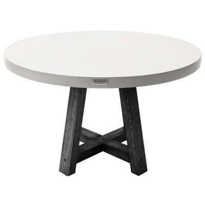 VERONA Dining Table Circular Concrete 4 - Person 122cm L In & Outdoor