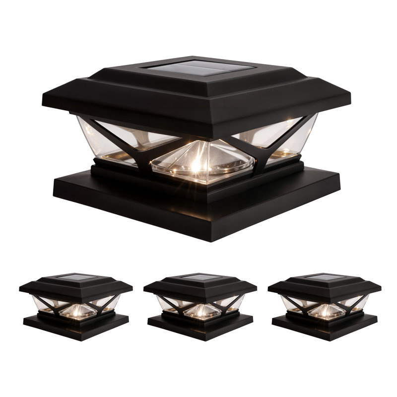 Paquet de 4 plafonniers de poteau, Noir