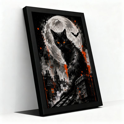 Toile noire d'Halloween sur un toit