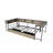 Corner Daybed  Frame With Bookcase,LED Light And Charging Station-1431306838