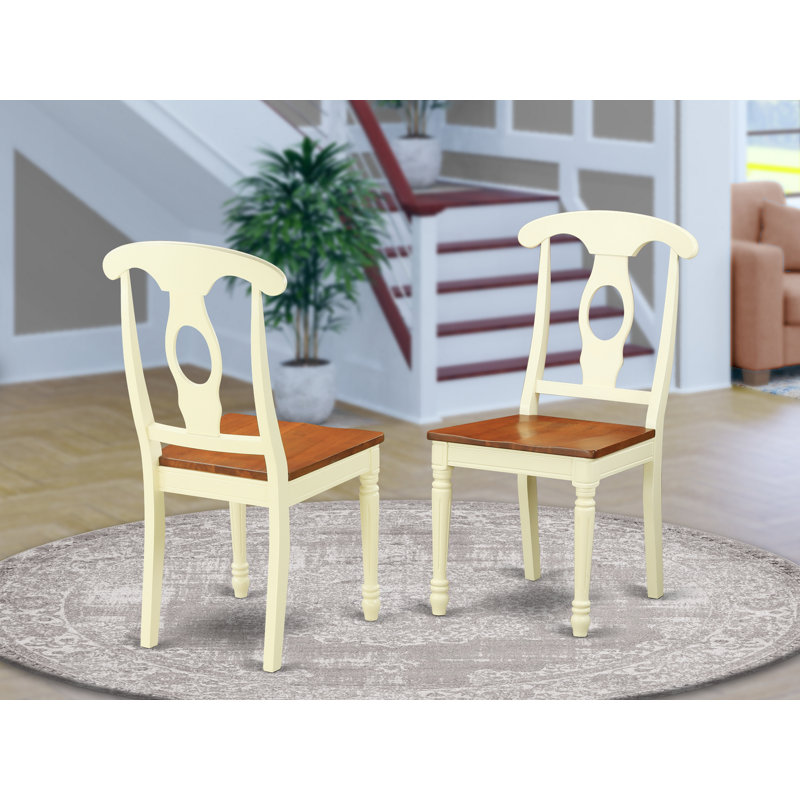 Ensemble de 2 chaises de salle à manger Kenley, Babeurre / Cerisier