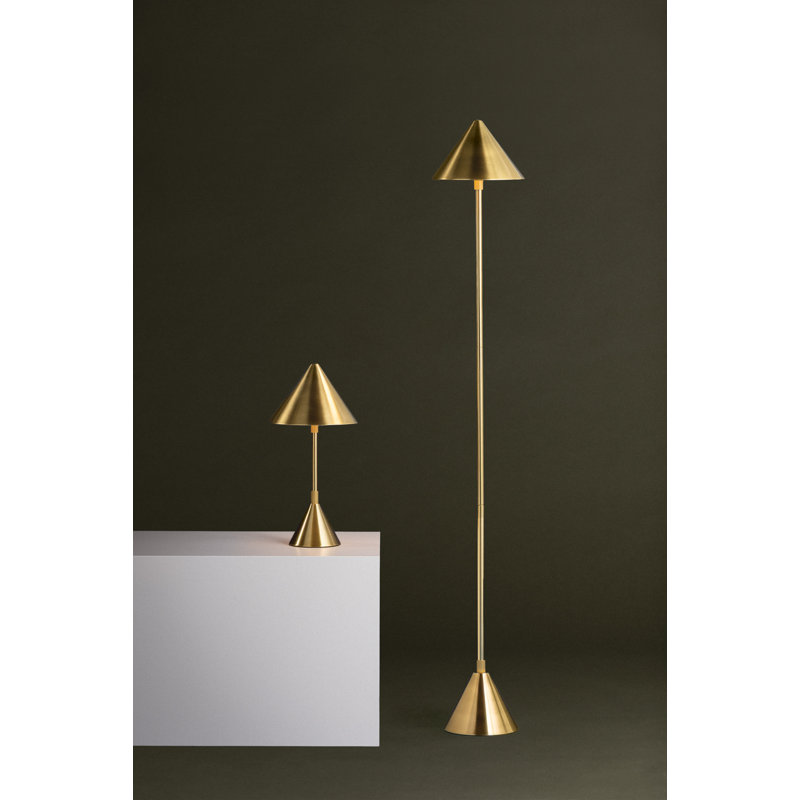 Salma Rechargeable Table Lamp in Aged Brass