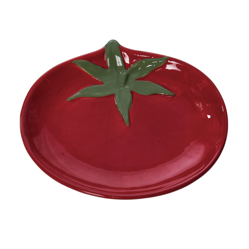 Dolomite Tomato Spoon Rest, Red, Ceramic, Table, Ktichen, Spring, Tabletop